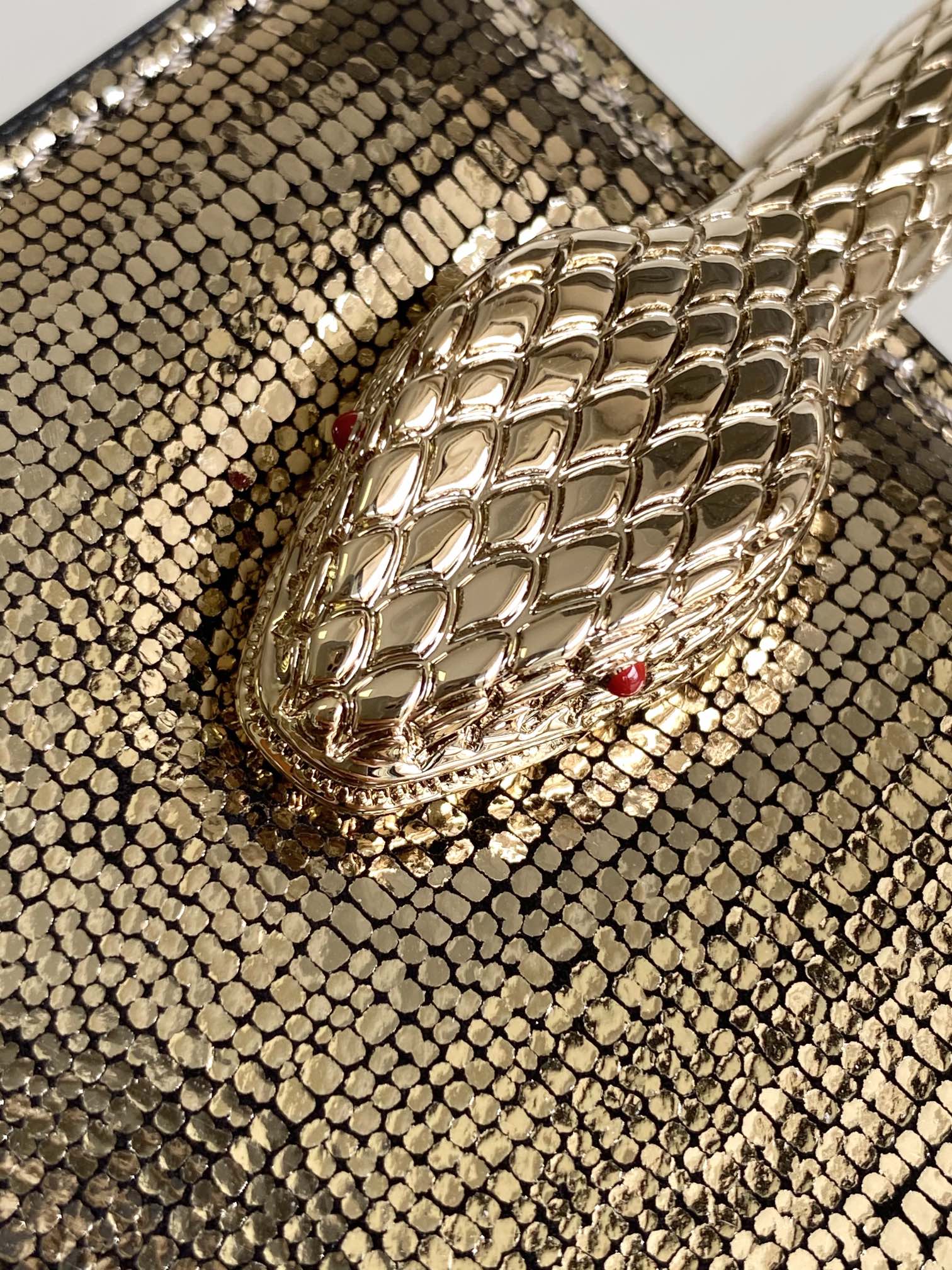 Bvlgari Serpentine Tote Shoulder Bag Gold